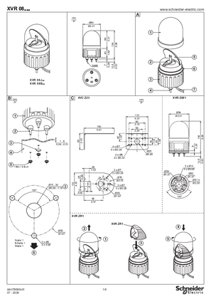的映像 XVR08... Rotating mirror beacons, diam. 84mm