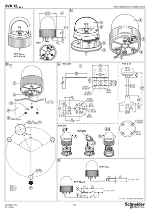 的映像 XVR12... Rotating mirror beacons, diam.120mm