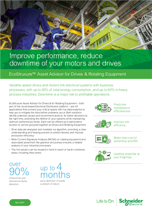 Image of EcoStruxure™ Asset Advisor for Drives & Rotating Equipment