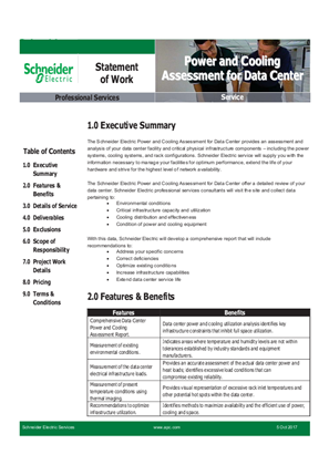 Image of Power and Cooling Assessment for Data Center