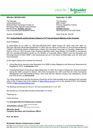 Image of AGM - Voting Results and Scrutinizer's Report