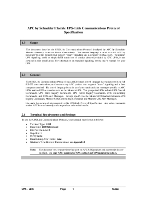 Image of UPS-Link Protocol Specification
