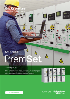 Image of PremSeT catalogue 17.5kV Compact modular vacuum switchgear SSIS