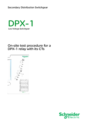 Image of DPX-1 - On-site test procedure for a DPX-1 relay with its CTs