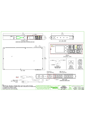 的映像 AP4430A-Rack ATS 20A 200-208V 2-NEMA L6-20P IN 8-IEC C13 2-IEC C19 OUT