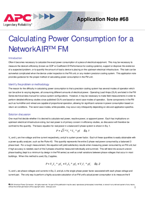 Image of Calculating Power Consumption of FM unit