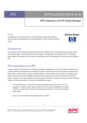 Imagen de APC Integration with HP Insight Manager
