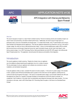 Image of APC Integration with Barracuda Networks Spam Firewall