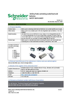 イメージ APCRBC and SYBT (Lead Acid Battery) Safety Data Sheet