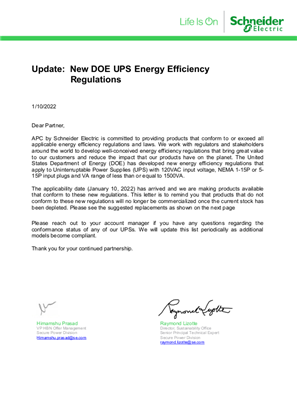 Image of DoE Energy Efficiency with SKU Replacements Table