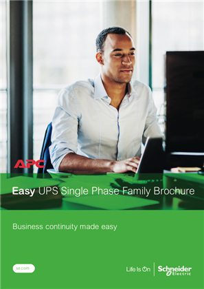 Image of APC Easy UPS Single Phase Family Brochure