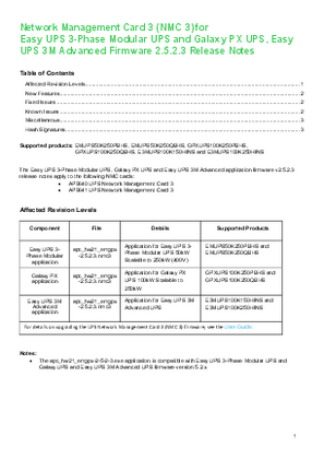 Image of Network Management Card 3 (NMC 3) Firmware for Easy UPS 3-Phase Modular UPS / Galaxy PX UPS and Easy UPS 3M Advanced