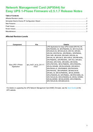 Imagem de Network Management Card 3 (NMC3) Firmware Update for Easy UPS, 1 Phase v2.5.1.7