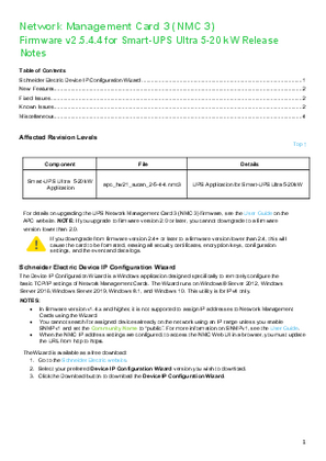 Image of Network Management Card 3 (NMC3) Firmware for Smart-UPS Ultra (SUCAN)