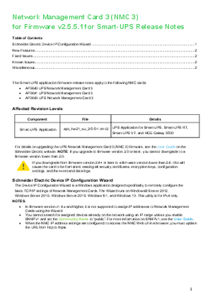 Imagen de Network Management Card 3 (NMC3) Firmware for Smart-UPS (SU) with AP9640/41/43