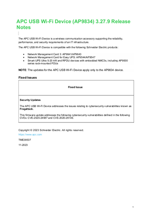 Image of APC USB Wi-Fi Device Firmware