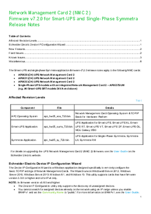 Image of Network Management Card 2 (NMC2) Firmware for Smart-UPS with AP9630/31