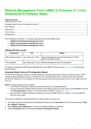 Image of Network Management Card 2 (NMC2) v7.1.2 Complete Firmware for Symmetra 3-Phase UPS with AP9630/31/35