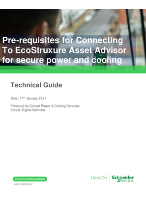 Image of Pre-requisites for Connecting to EcoStruxure Asset Advisor for Secure Power and Cooling
