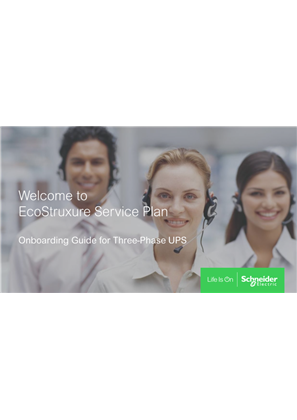 Slika korisnika EcoStruxure Service Plan: Onboarding Guide for Three-Phase UPS