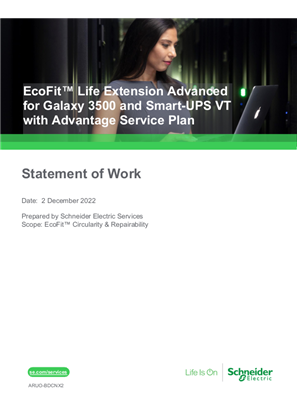 Paveikslas EcoFit™ Life Extension Advanced for Galaxy 3500 and Smart-UPS VT with Advantage Service Plan
