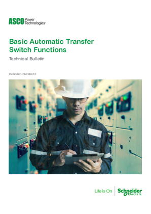 Image of ASCO Data Bulletin | Basic Automatic Transfer Switch Functions