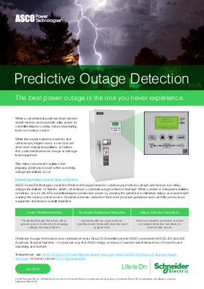 Image of Predictive Outage Detection Data Sheet