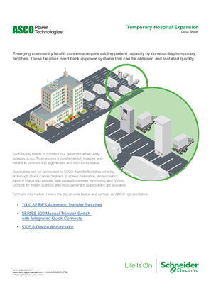 Image of Data Sheet | Temporary Hospital Expansion