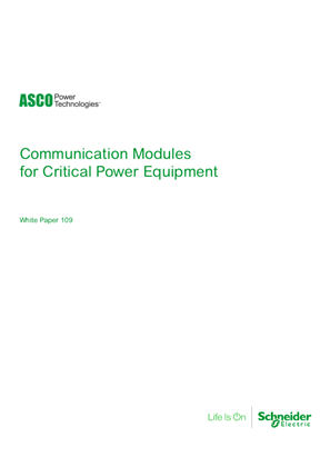 Obrázek ASCO White Paper | Communication Modules for Critical Power Equipment