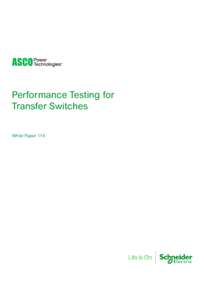 Image of ASCO White Paper | Performance Testing for Transfer Switches