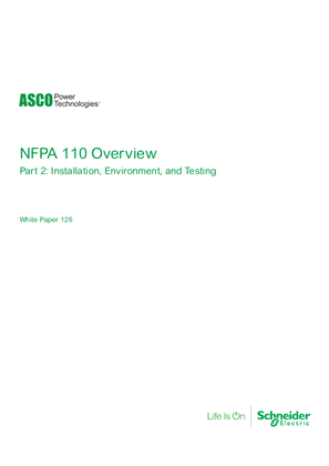 Image of ASCO White Paper | NFPA 110 Overview Part 2: Installation, Environment, and Testing