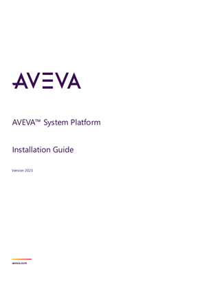 Image of AVEVA System Platform Installation Guide