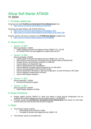 イメージ ATS430 Product Firmware