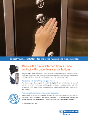 Image of Optical Touchless Buttons for improved hygiene and modernization