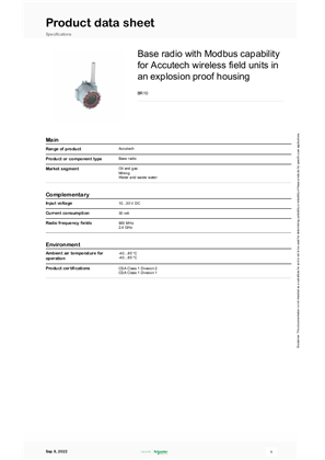 Image of Product Data Sheet