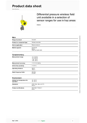 Image of Product Data Sheet