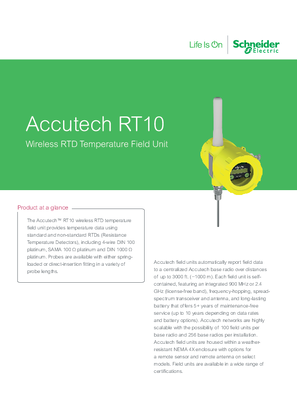 Imagen de Accutech RT10 Wireless RTD Temperature Field Unit DS Ltr