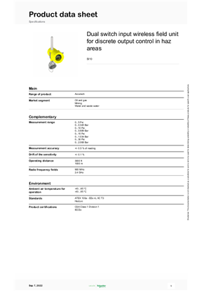 Imagem de Product Data Sheet