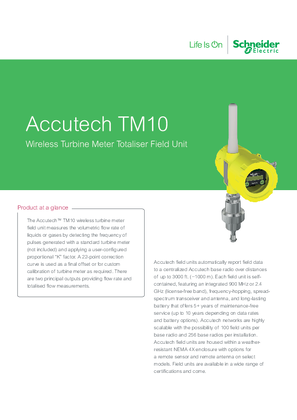 Image of Accutech TM10 Wireless Turbine Meter Totaliser Field Unit DS Ltr