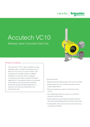 Image of Accutech VC10 Wireless Valve Controller Field Unit DS Ltr
