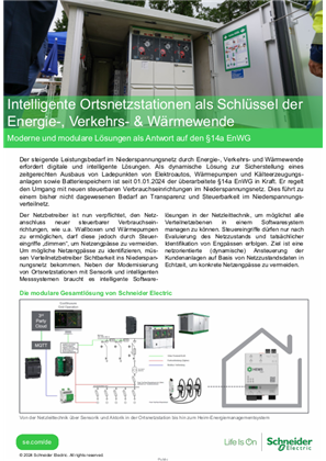Bild von Applikationsbeispiel Intelligente Ortsnetzstation