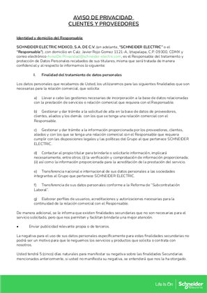 Imagen de Aviso de Privacidad SE