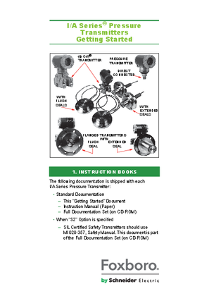 的映像 Foxboro 压力变送器使用入门手册