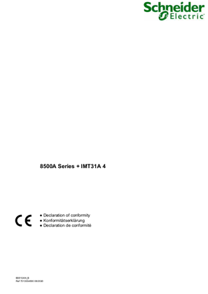Imagen de 8500A Series + IMT31A 4 Declaration of Conformity