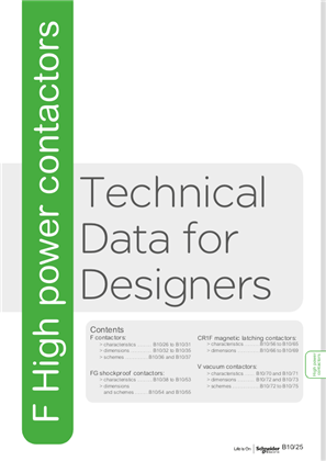 Imagem de TeSys - Chapter B10 - High power contactors TeSys F, FG, CR1F, V - tech data - Digicat