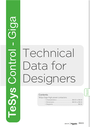 Image de TeSys - Chapter B9 - Giga High power contactors - tech data - Digicat