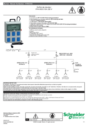 Image de Mureva Coffret de chantier, 6 prises, IP44 IK09 16 A 230 V - Manuel d’utilisation