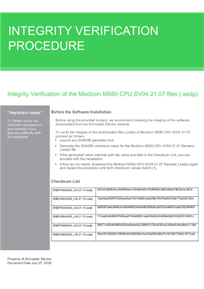 Obraz MODICON M580 BMEx58x0x0S Safety Firmware SV04.21