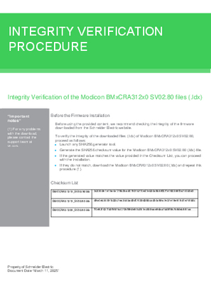 Image de Modicon M580 BMxCRA312x0 Firmware <=SV02.80
