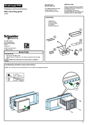 Image of PowerLogic™ P7 Rack mounting guide
